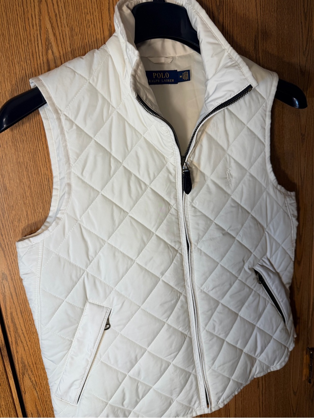 Ralph Lauren White Quilted Zip-Front Vest - Picture 3 of 8